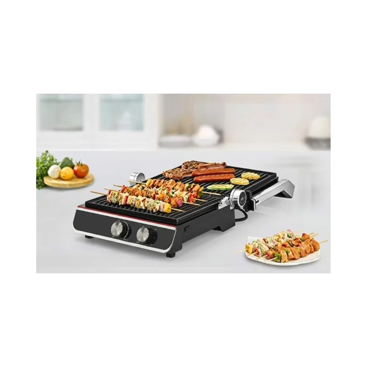 Hyundai 4-Slice Press Grill - Detachable Non-Stick Coating Grill Plate - 2000W