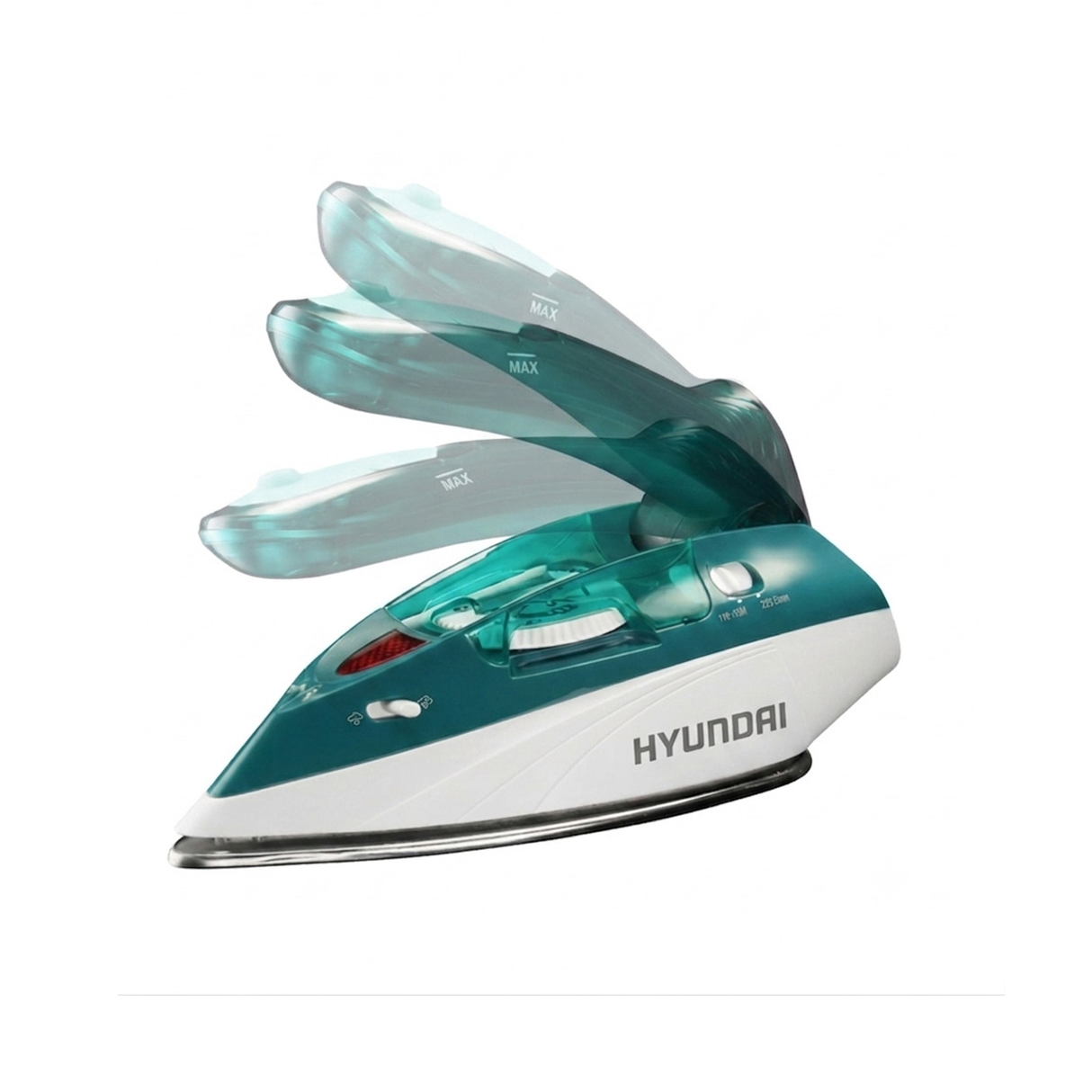 Hyundai Travel iron - 900-1100W - Ceramic Coating Soleplate Folden Handle