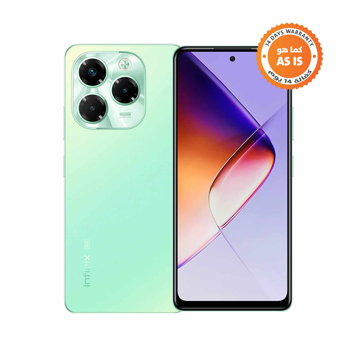 انفنكس نوت 40اكس 5جي X6838 (256+8_5G) موبيل - اخضر ليموني - كما هو