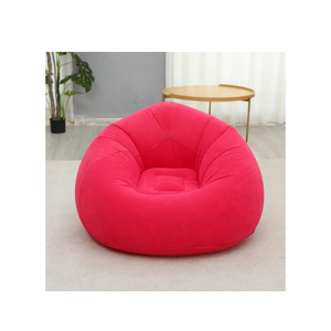 Inflatable Lounge Chair With Deep Cushioned Seat and Supportive Backrest Design 110 x 110 x 85 cm - Pink