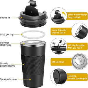 Insulated Coffee Travel Mug  510ml - Black