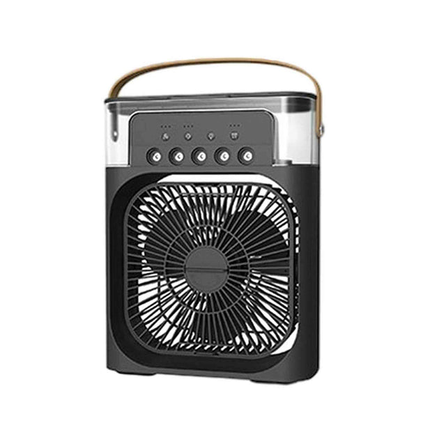 Mini USB Cooling Fan With 7 Colors LED - Black - Zayoom