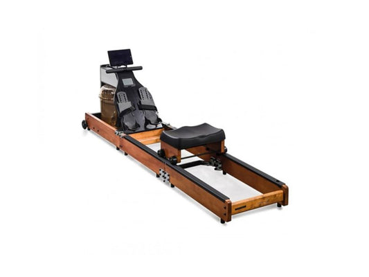 Kingsmith Foldable Water Rowing Machine - ‎Brown + Dumbell