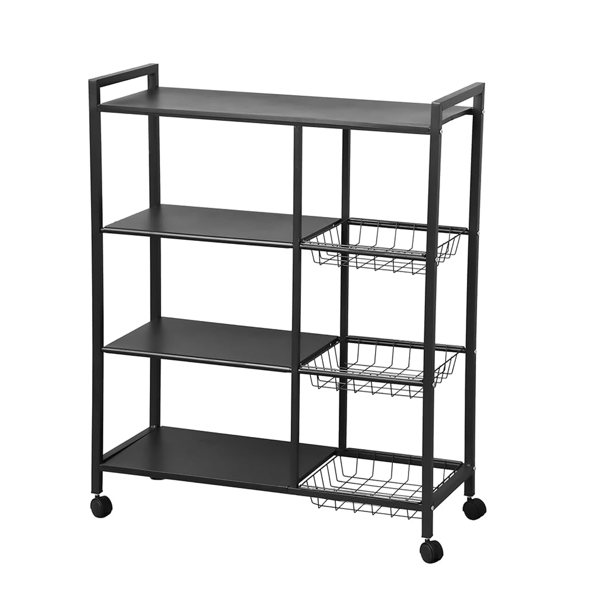 منظم رف للمطبخ مزوّد بعجلات و مقاوم للماء والصدأ