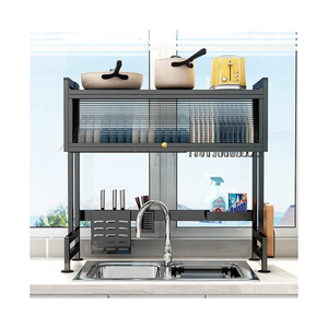 رف حوض المطبخ قابل للتعديل مع خزانة