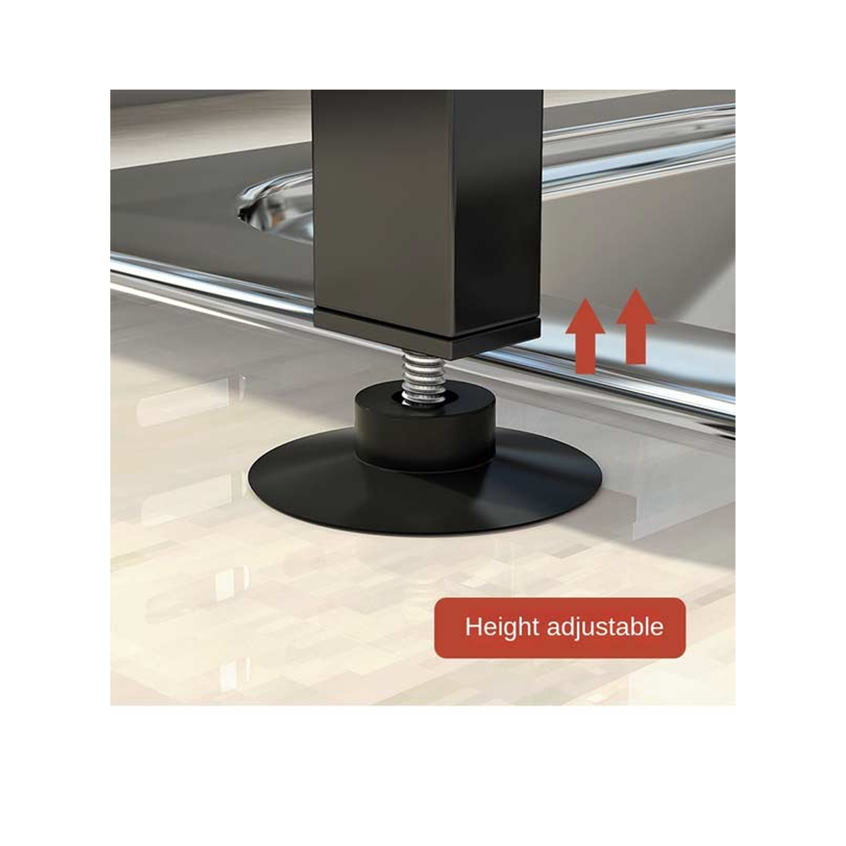 رف حوض المطبخ قابل للتعديل مع خزانة