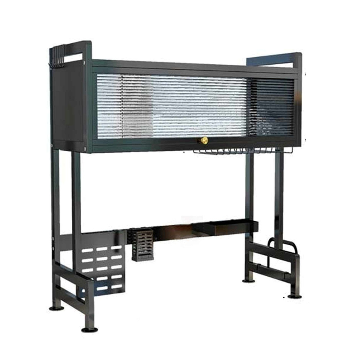 رف حوض المطبخ قابل للتعديل مع خزانة