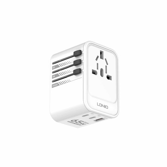 LDNIO - 3 USB Ports - 65W GaN Travel Adapter Z6