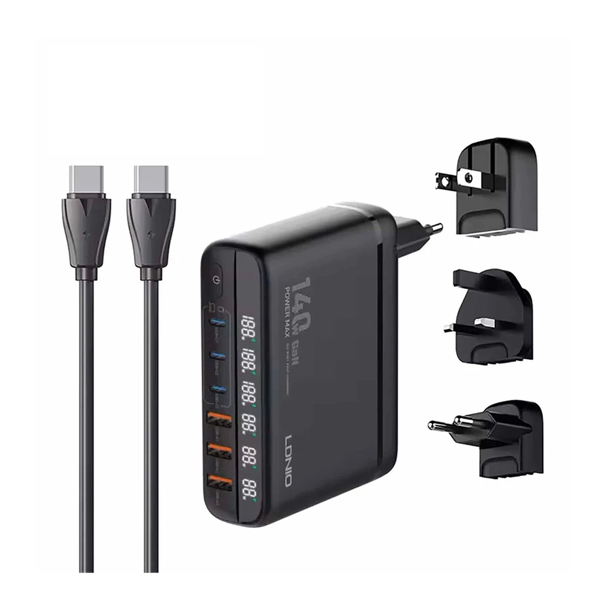 لدنيو - شاحن سطح المكتب فائق السرعة - بقوة 140 واط