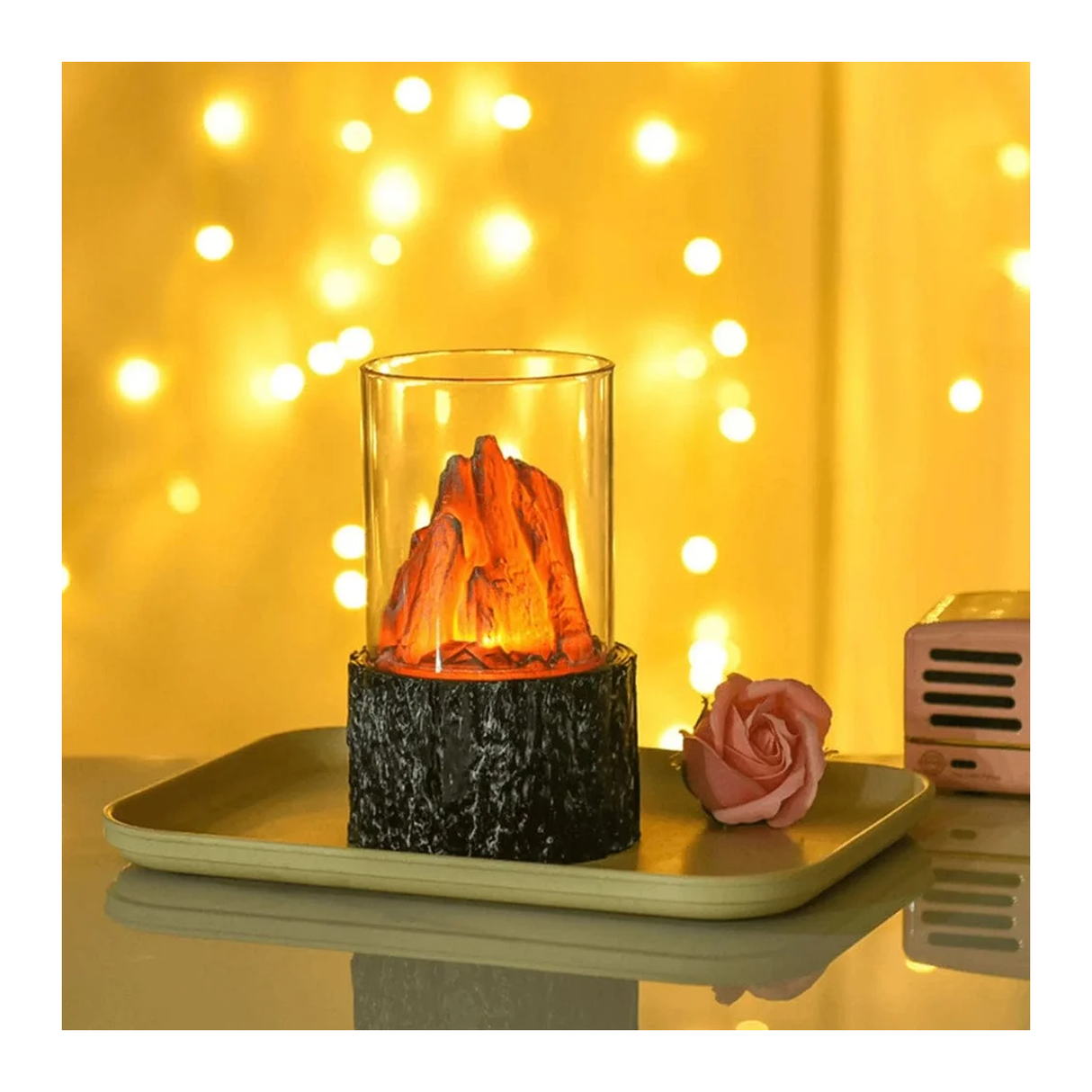 شمعة بإضاءة ليد داخل كوب