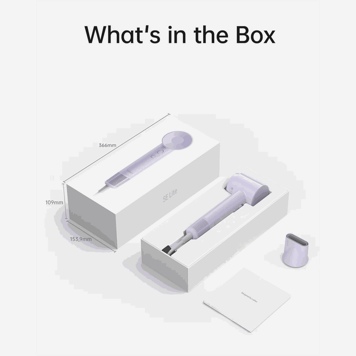 Laifen SE Lite High-speed Hair dryer 1400W - Purple - Zayoom