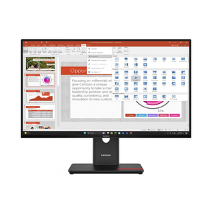 لينوفو شاشة ThinkVision T27-40 - مقاس 27 بوصة FHD IPS - زمن استجابة 4ms - تردد حتى 120Hz - منافذ HDMI 1.4 / DisplayPort 1.2 / VGA / USB-A / USB-C - حامل قابل لتعديل الارتفاع
