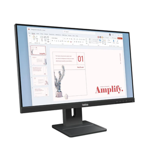لينوفو شاشة ThinkVision E24-40 - مقاس 23.8 بوصة FHD IPS - زمن استجابة 4ms - تردد 100Hz - منافذ D-Sub / HDMI 1.4 / DisplayPort 1.2 - سماعة - حامل قابل لتعديل الارتفاع