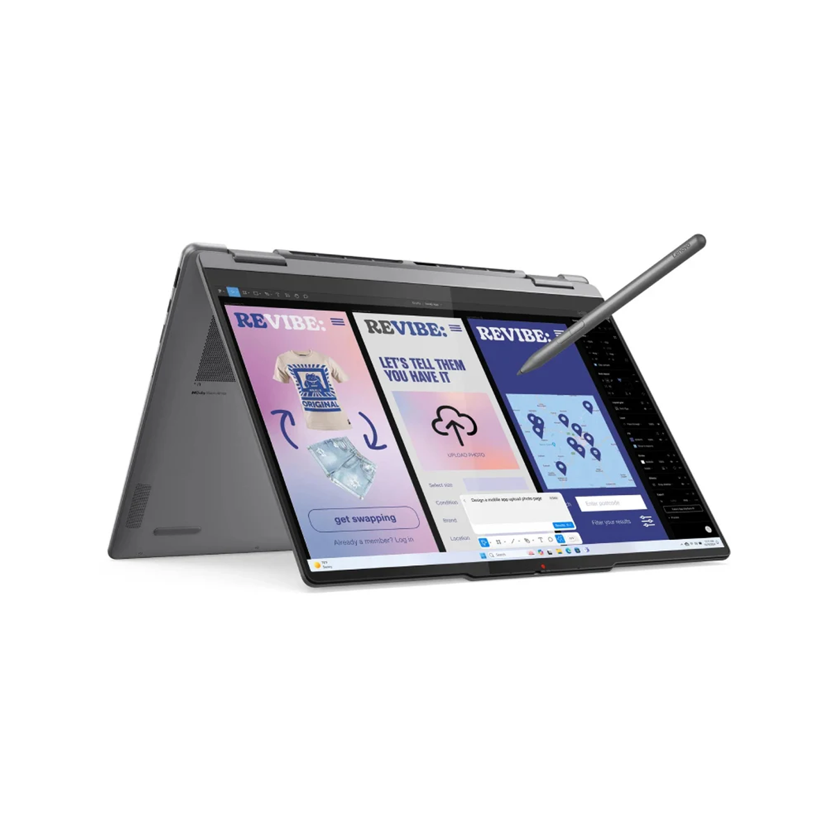 Lenovo Laptop Yoga 7 2-in-1 Gen 10 Copilot+ PC - 14.0 Inch WUXGA Touch - Ultra 7 256V - 16GB - 512GB (NVMe M.2 SSD) - Arc Graphics 140V - Win 11 Home / Arb/Eng - Lenovo Digital Pen - Luna Grey