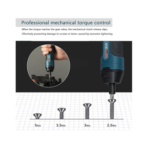 لونغسا ‎36‎ في ‎1‎ طقم مفك قابل لإعادة الشحن مع البطارية 3‎ مؤشرات عزم دوران ليد الكتابة بسرعة وحقيبة حمل