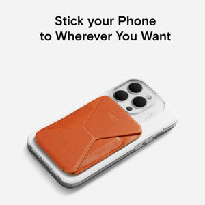 MOFT Snap-On iPhone Stand & Wallet - Orange - Zayoom