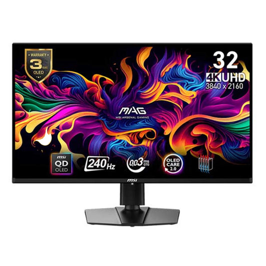 MSI MAG 321UPX - 32 Inch - UHD 4K - 240Hz - 0.03Ms - HDMI 2.1 - QD-OLED - Gaming Monitor - Black