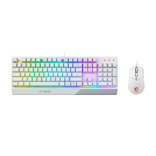 MSI Vigor GK30 Gaming Keyboard and GM11 Mouse White Combo AR Layout