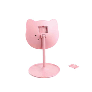 مرآة مكياج مسطحة قابلة للتعديل مع إضاءة LED