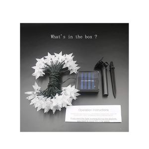 مانكينلو أضواء شريطية على شكل نجوم تعمل بالطاقة الشمسية للخارج بطول 7 أمتار