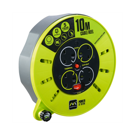 ماستربلج بكرة كابل بطول 10 متر و تيار 13 أمبير مع مفتاح تشغيل