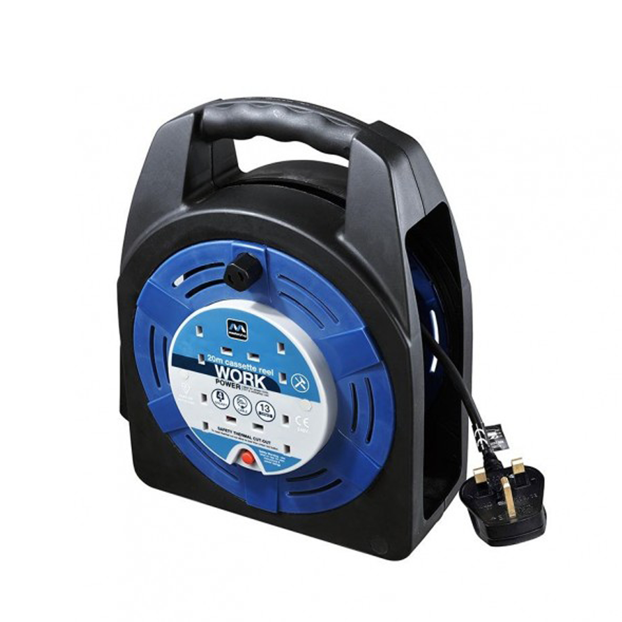 ماستربلج بكرة مستديرة بطول 20 متر تحتوي على 4 منافذ وبقدرة 13 أمبير