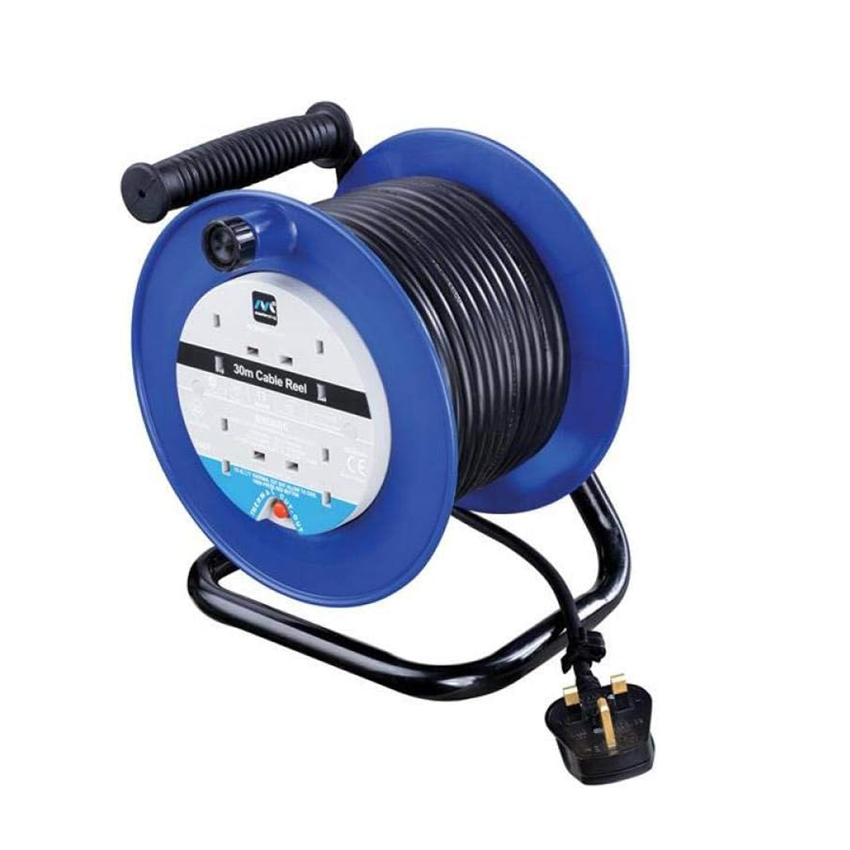 Masterplug 30m Round Reel - Blue
