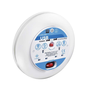 ماستربلج بكرة تمديد بطول 4 متر - (2جي) ومنفذين يو اس بي بقدرة 2.1 أمبير