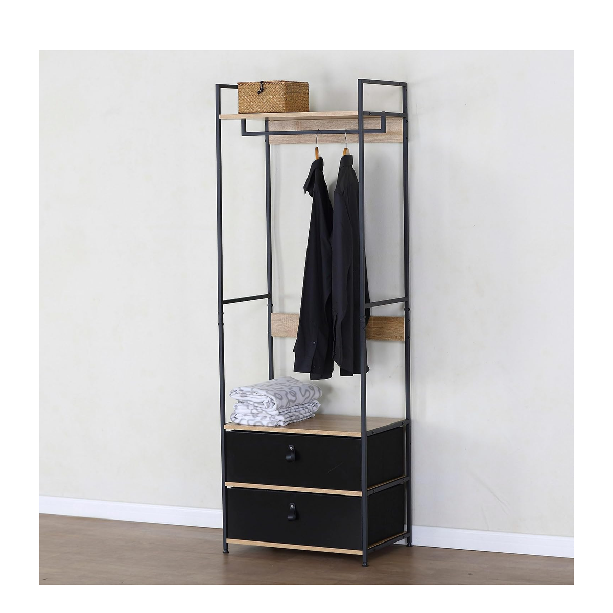 Max Open Wardrobe – Clothes Rack & Fabric Drawer Organizer - 60 × 40 × 175 cm