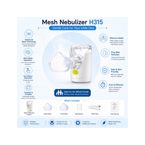 Mesh Nebulizer H315 – Portable USB Rechargeable Nebulizer for Adults & Children