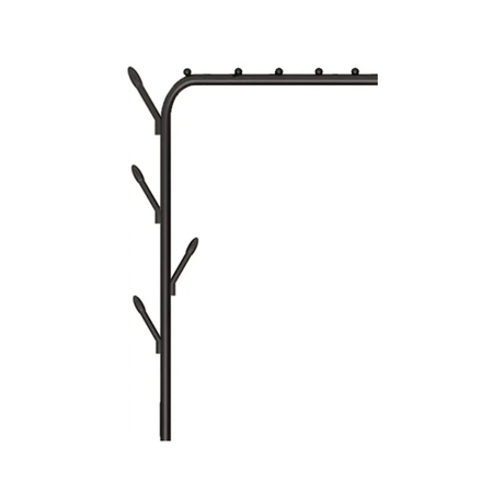Metal Clothes Rack Single Bar With Wheels