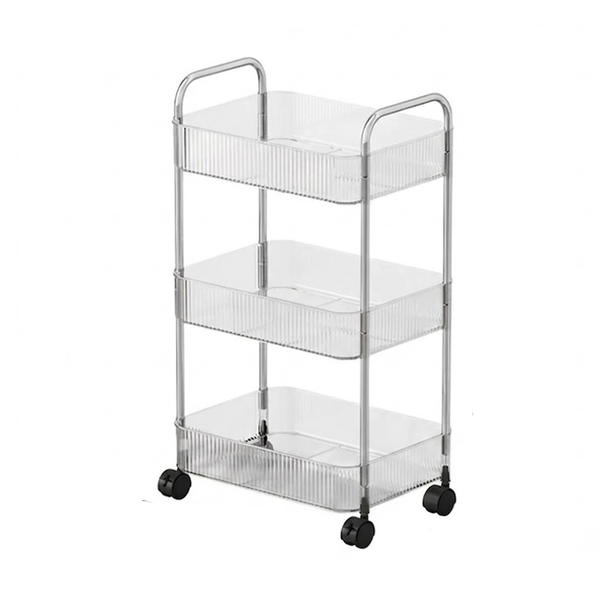 3 Tire Clear Acrylic Smart Trolley