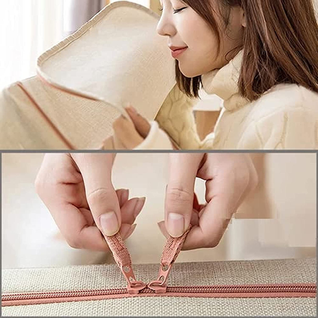 Foldable Clothes Storage Box - 60L (50×40×33 cm)