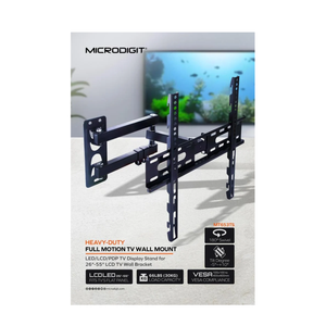 مايكروديجيت MT653TS حامل تلفزيون متحرك مقاس 26 إلى 55 بوصة - أسود

