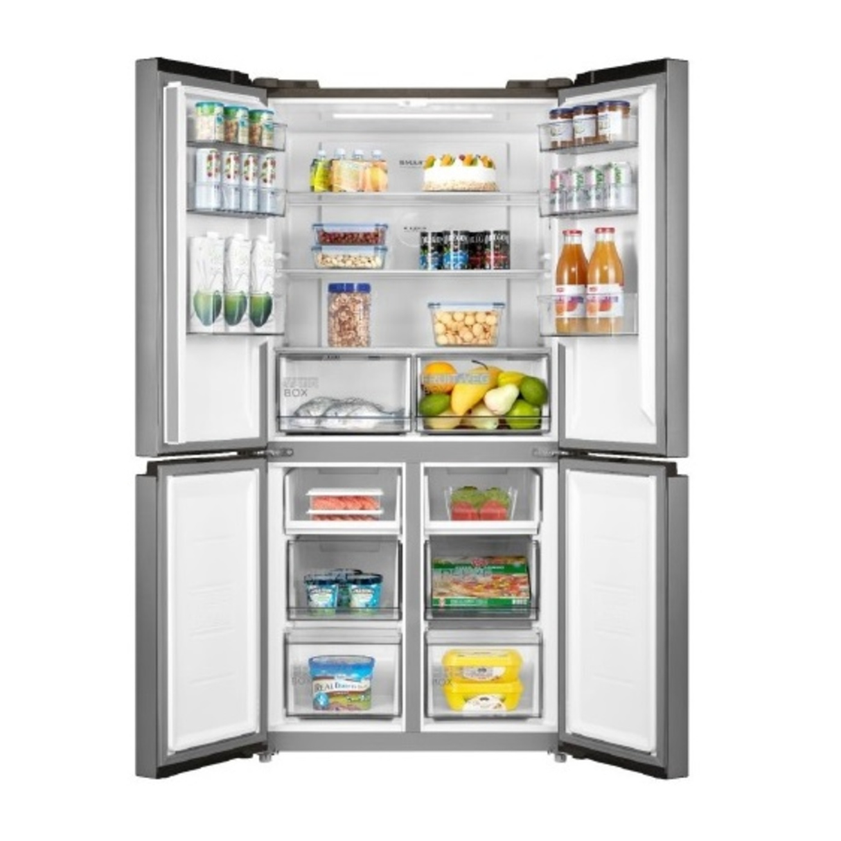 Midea Four Door Refrigerator Net Capacity 424 Liters 15 CFT - Bru Steel