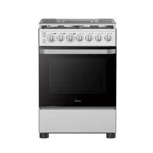 Midea Gas Cooker 60x60 cm 4 Burners - Silver