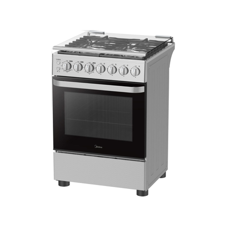 Midea Gas Cooker 60x60 cm 4 Burners - Silver