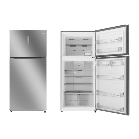Midea Top Mount Freezer Refrigerator 651 Liters 23 CFT - Bru Steel