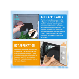 Migraine Relief Cap, Odorless Headache Relief Hat With Hot and Cold Therapy