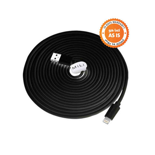 Mili Lightning To USB Cable 5M - Black (AS-IS)