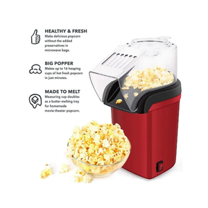 Mini Electric Popcorn Maker Machine Red/Black