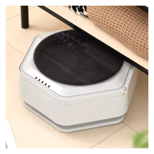 غسالة صغيرة قابلة للطي والحمل مع عصر للملابس للاستخدام المنزلي والسفر - سعة 10 لتر