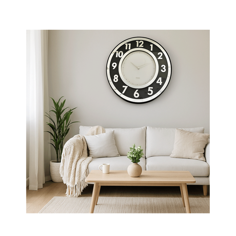 Modern Decorative Wall Clock - Black