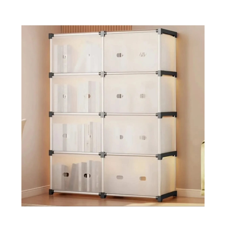 Modular Organizer Cabinet With 8 Removable Compartments & Metal Frame