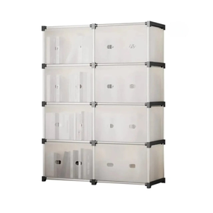 Modular Organizer Cabinet With 8 Removable Compartments & Metal Frame