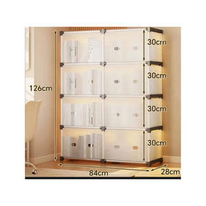 Modular Organizer Cabinet With 8 Removable Compartments & Metal Frame