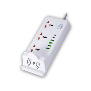 موزع طاقة متعدد الوظائف مع 3 مقابس كهربائية، 1 PD و5 مقابس يو اس بي