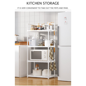 Multi-Functional Storage Rack for Kitchen, Bedroom, and Bathroom with Adjustable Shelves & Strong Load-Bearing Capacity