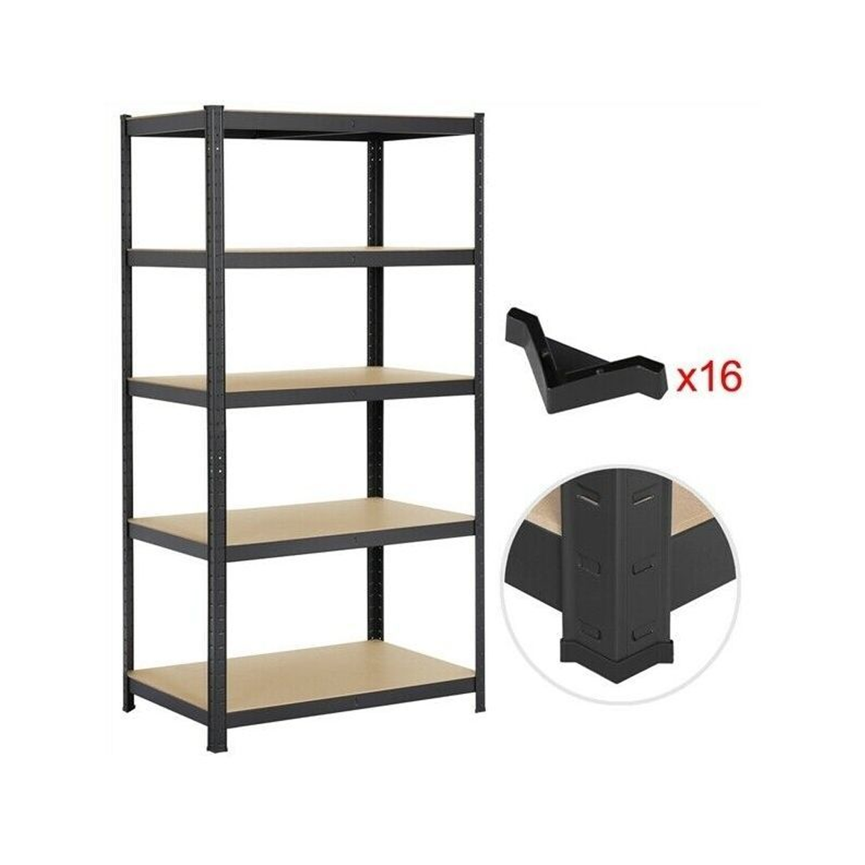 رف تخزين معدني متعدد الاستخدامات من 5 طبقات