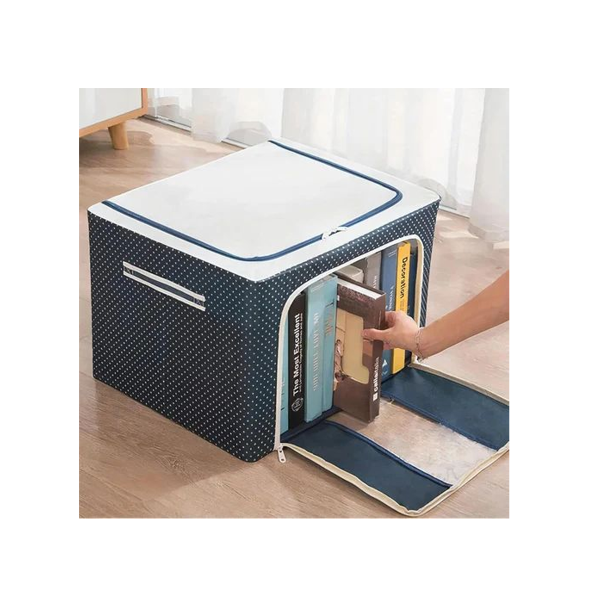Multicolor Foldable Storage Box For Clothes 66L - Assorted Color
